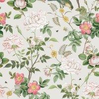 RHS Birdsong & Blooms Cream Wallpaper