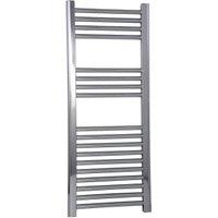 Kudox Chrome Straight Single Panel Vertical Towel Radiator - 1000 x 500mm