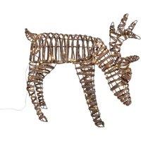 Charles Bentley Small Rattan Light Up Reindeer