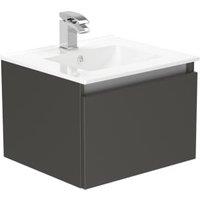 Newland Midnight Mist Basin Unit Single Drawer Suspended - 500mm