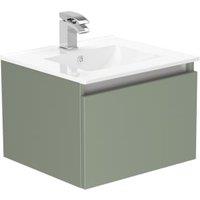 Newland Sage Green Basin Unit Single Drawer Suspended - 500mm