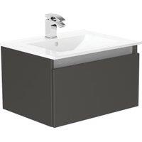 Newland Midnight Mist Basin Unit Single Drawer Suspended - 600mm