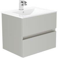 Newland Pearl Basin Suspended Double Drawer Unit - 600mm