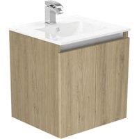 Newland Natural Oak Basin Suspended Double Door Unit - 500mm