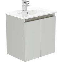 Newland Pearl Slimline Basin Suspended Double Door Unit - 500mm