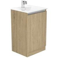 Newland Natural Oak Basin Floorstanding Unit - 500mm