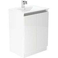 Newland White Basin Floorstanding Unit - 600mm