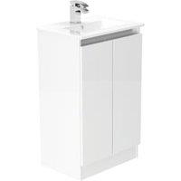 Newland White Slimline Basin Floorstanding Unit - 500mm