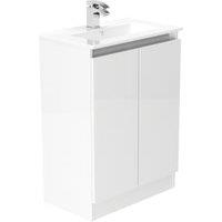 Newland White Slimline Basin Floorstanding Unit - 600mm