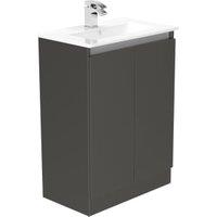 Newland Midnight Mist Slimline Basin Floorstanding Unit - 600mm