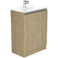 Newland Natural Oak Slimline Basin Floorstanding Unit - 600mm
