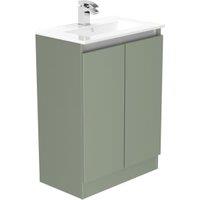 Newland Sage Green Slimline Basin Floorstanding Unit - 600mm