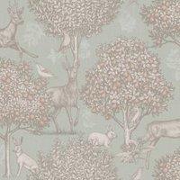 Arthouse Woodland Scene Sage Green Wallpaper - 10.05m x 53cm