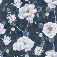 Arthouse Ashley Floral Navy Wallpaper - 10.05m x 53cm