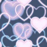 Arthouse Neon Heart Wall Navy Pink Wallpaper - 10.05m x 53cm