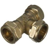 Primaflow Brass Compression Equal Tee - 22mm