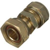 Primaflow Brass Compression Straight Tap Connector - 13 x 15mm