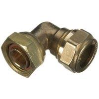 Primaflow Brass Compression Bent Tap Connector - 13 x 15mm