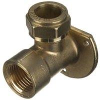 Primaflow Brass Compression Wall Plate Elbow - 13 x 15mm