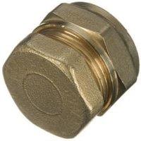 Primaflow Brass Compression Stop End Cap 22mm - Pack of 2
