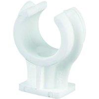 Primaflow White Plastic Pipe Clips - 15mm Pack Of 5
