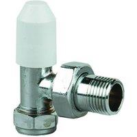 Primaflow White Thermostatic Radiator Valve Lockshield - 15mm