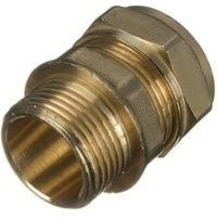Primaflow Brass Male Iron Straight Coupling 25 x 22mm - Pack of 2