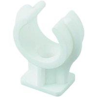 Primaflow White Plastic Pipe Clips - 15mm Pack Of 100