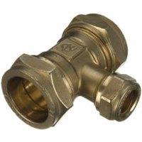 Primaflow Brass Compression Reducing Tee - 15 x 15 x 22mm