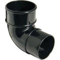 FloPlast 68mm Black Round Downpipe Offset Bend - 92.5