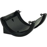 FloPlast 112mm Black Half Round Gutter Union Bracket