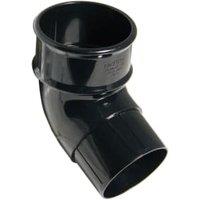FloPlast 68mm Black Round Downpipe Offset Bend - 112.5