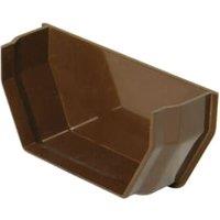 FloPlast 114mm Brown Square Line Gutter Internal Stop End