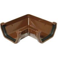 FloPlast 114mm Brown Square Line Gutter Angle - 90