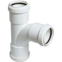 FloPlast WP23W Push-Fit Waste 92.5 Deg Equal Tee - White 40mm