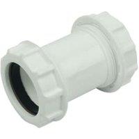 FloPlast WC07 White Unicom Compression Waste Straight Coupler - 32mm