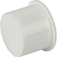 FloPlast WP30W White Push-Fit Waste Socket Plug - 32mm