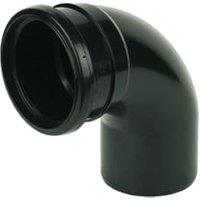 FloPlast 110mm Black Soil Pipe Bend Socket/Spigot - 92.5