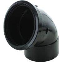 FloPlast 110mm Black Soil Pipe Offset Bend Ring Seal Top/Solvent Bottom - 135