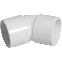 FloPlast WS19W White Solvent Weld Waste 135 Bend - 40mm