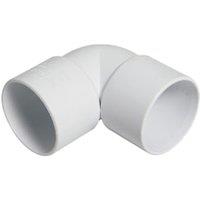FloPlast WS11W White Solvent Weld Waste 90 Bend - 40mm