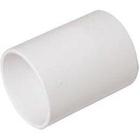 FloPlast WS08W White Solvent Weld Waste Straight Coupler - 40mm