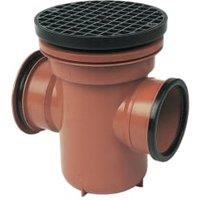 FloPlast 110mm Terracotta Back Inlet Bottle Gully Circular Lid