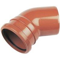FloPlast 110mm Terracotta Underground Drainage Bend Socket/Spigot - 45