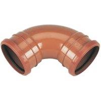 FloPlast 110mm Terracotta Underground Drainage Bend Double Socket - 87.5
