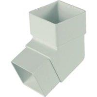 FloPlast 65mm White Square Downpipe Offset Bend - 112.5