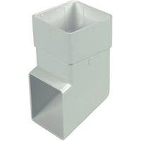 FloPlast 65mm White Square Line Downpipe Shoe