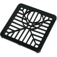 FloPlast Black Square Drain Grid - 150mm