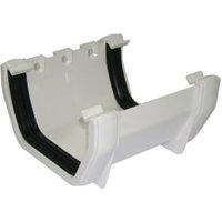 FloPlast 114mm White Square Line Gutter Union Bracket