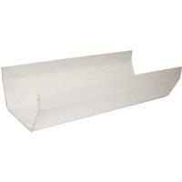 FloPlast 114mm White Square Line Gutter - 2m